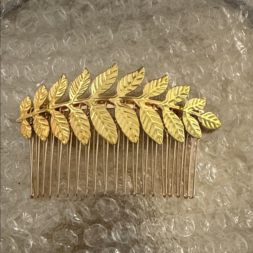 Gold Leaf Hair Comb
